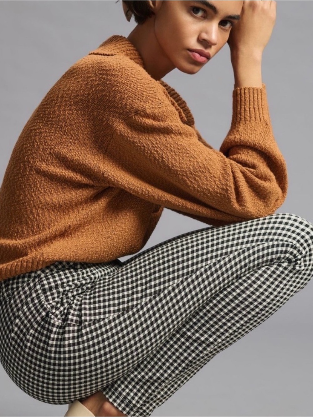 Maeve stretchy gingham pants